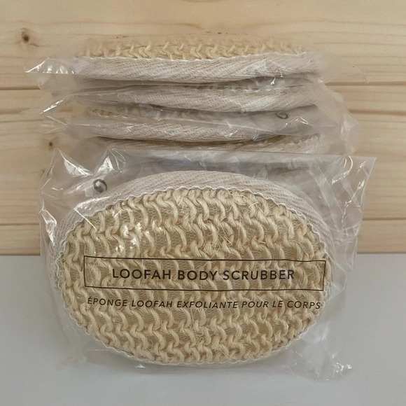 NEW 10 Individual LOOFAH Beige Oval BODY SCRUBBER Size: 4 1/2” x 3 1/2” - Picture 1 of 5